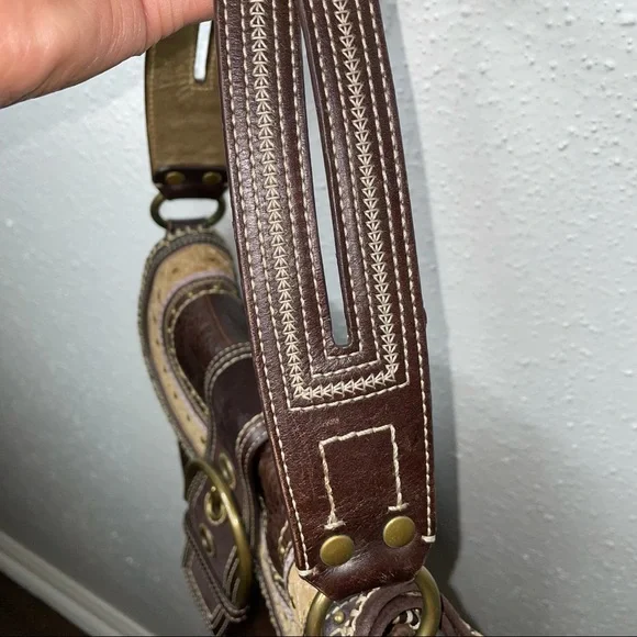 VTG COACH BOHO 90 Y2k Leather & Suede Brown Soho flap 10479  VERY RARE Bag - Picture 11 of 13